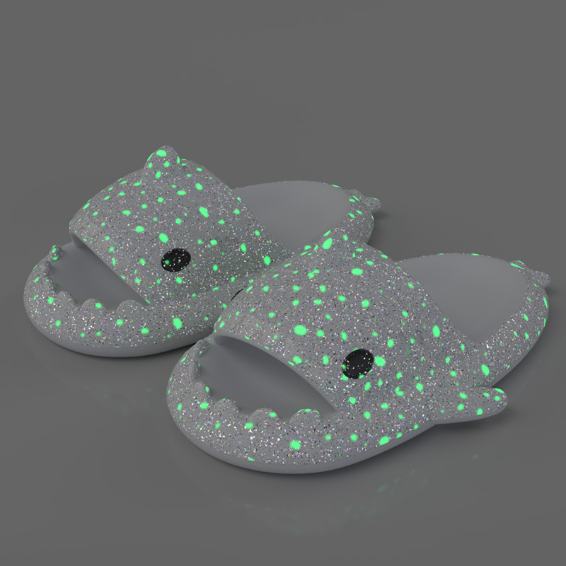 womens luminous shark house slides summer soft sole pillow slides anti skid home slides details 5