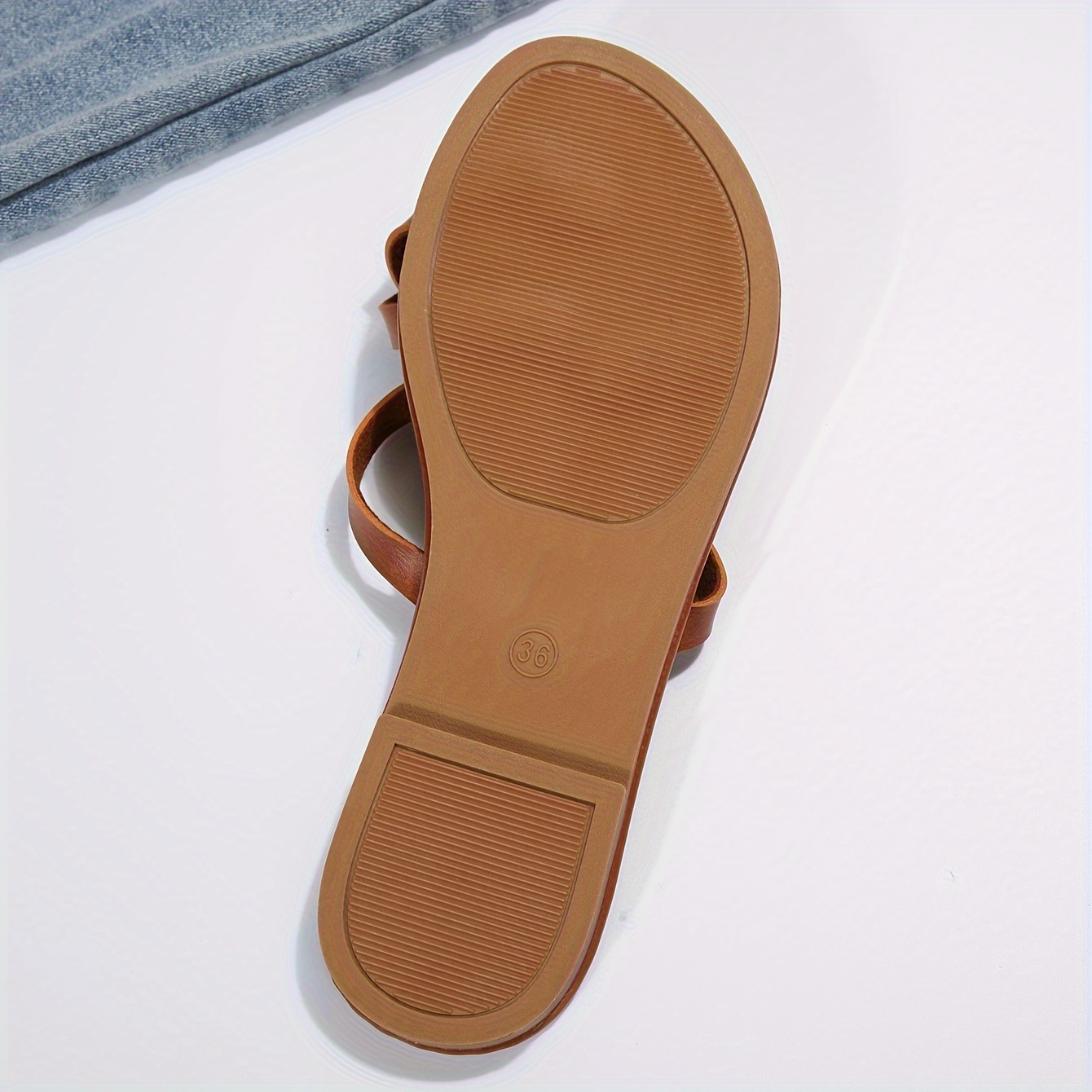 solid color thong sandals, womens solid color thong sandals slip on open toe cross strap lightweight flat slides shoes summer beach comfy shoes details 3