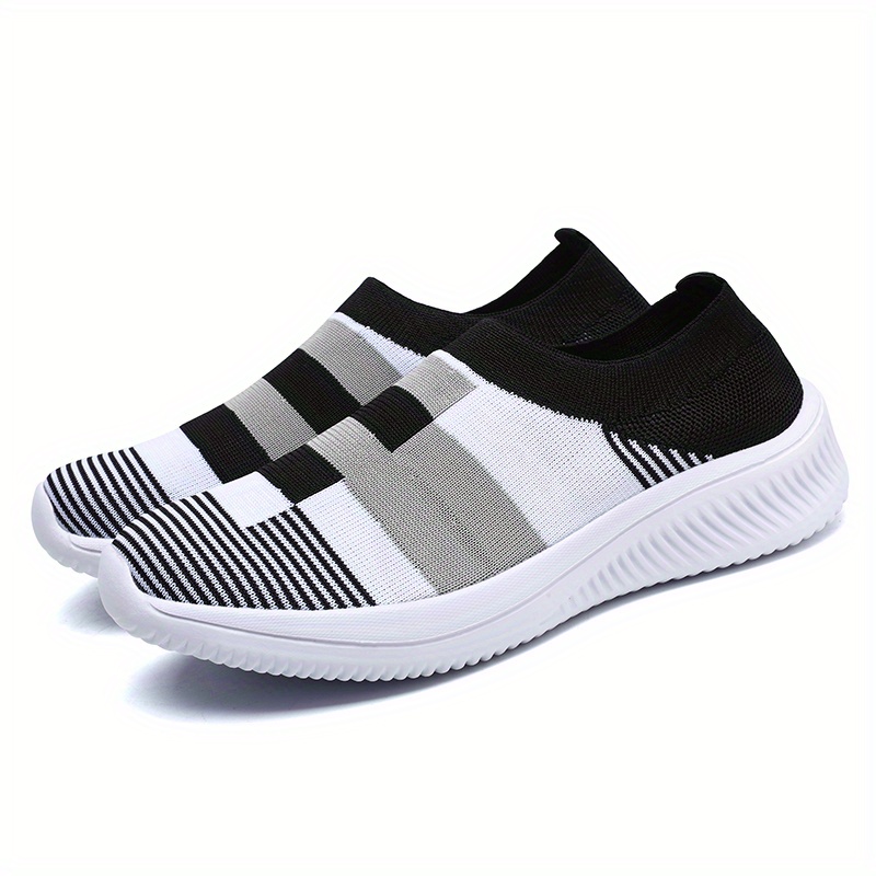 womens colorblock sock sneakers comfortable breathable slip on sports shoes casual walking shoes details 31