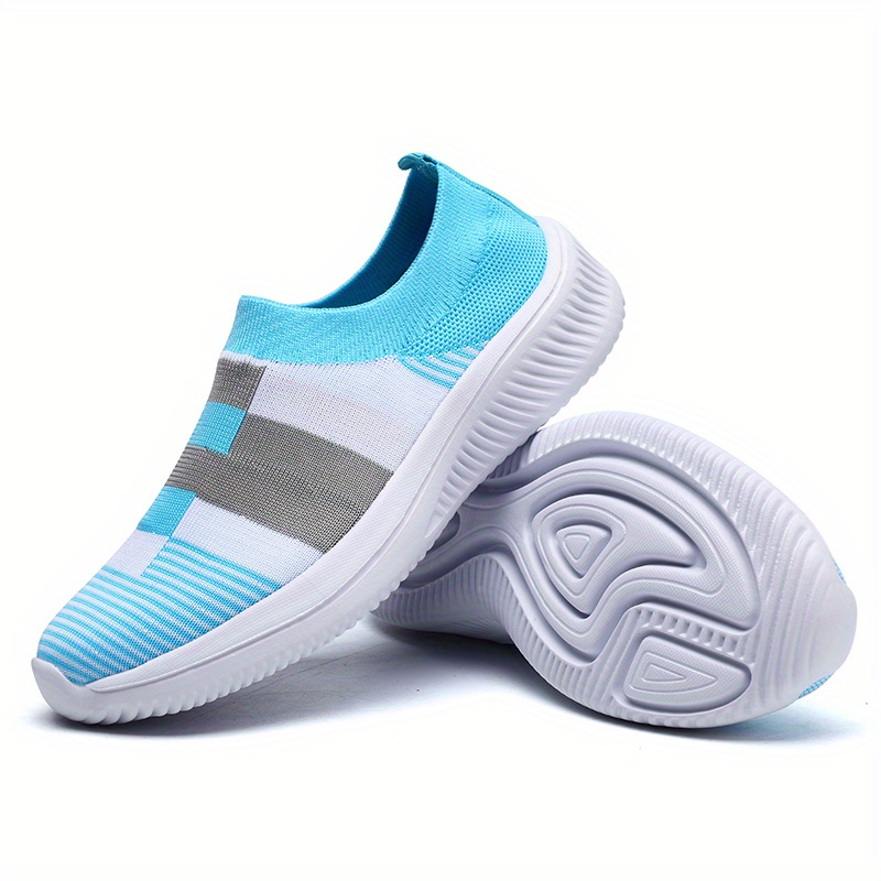 womens colorblock sock sneakers comfortable breathable slip on sports shoes casual walking shoes details 36