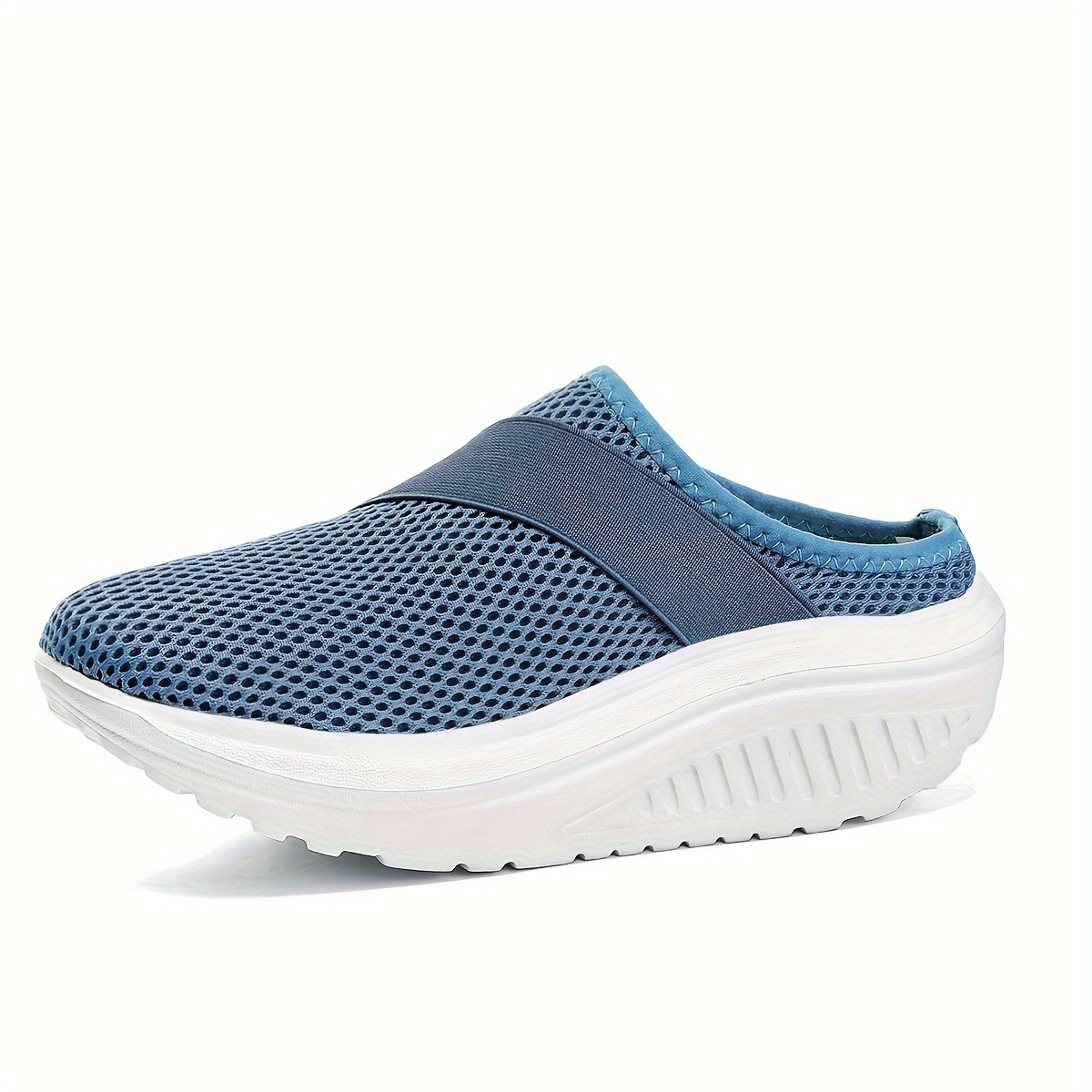 womens breathable mesh mule sneakers casual slip on outdoor platform shoes comfortable slip on shoes details 5