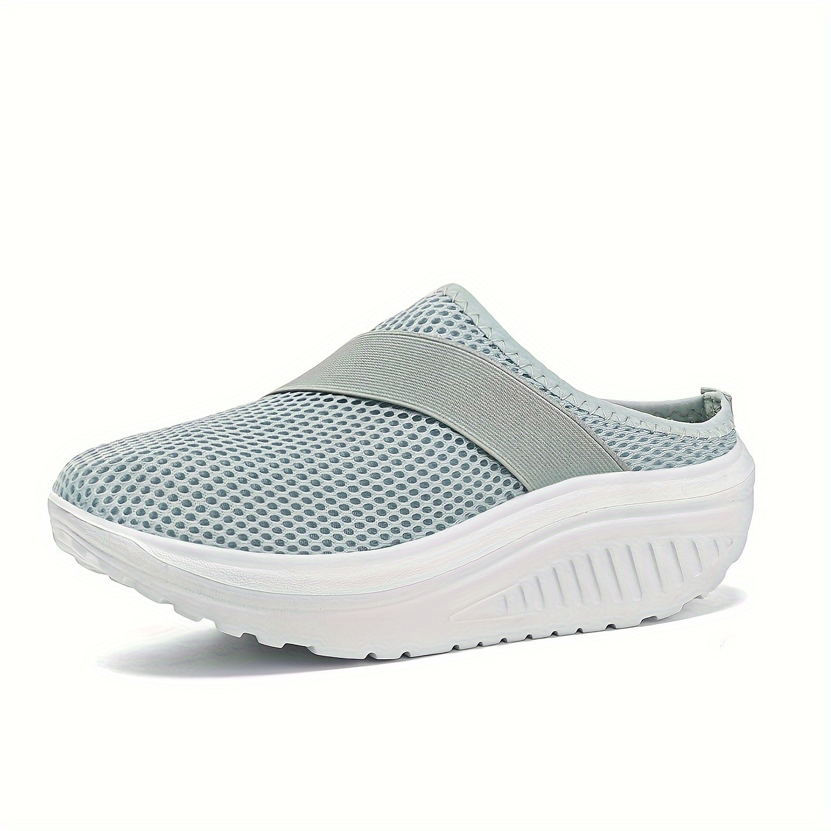 womens breathable mesh mule sneakers casual slip on outdoor platform shoes comfortable slip on shoes details 6