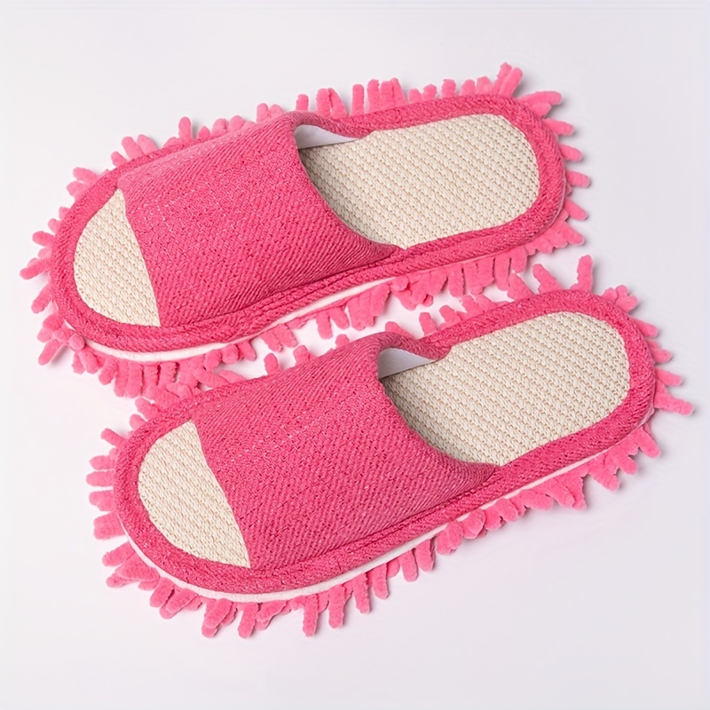 fashion cleaning rubber floor slippers casual open toe solid color woven slippers funny indoor shoes details 0