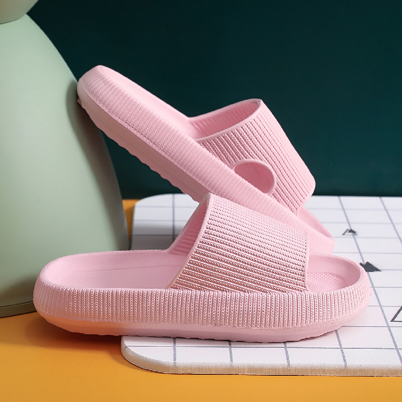 womens super soft eva thick platform slides minimalist and comfortable indoor bathroom non slip slippers womens slippers details 1