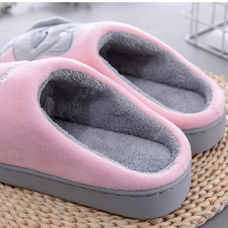 womens indoor plush slippers cute cat soft sole slides womens footwear details 3