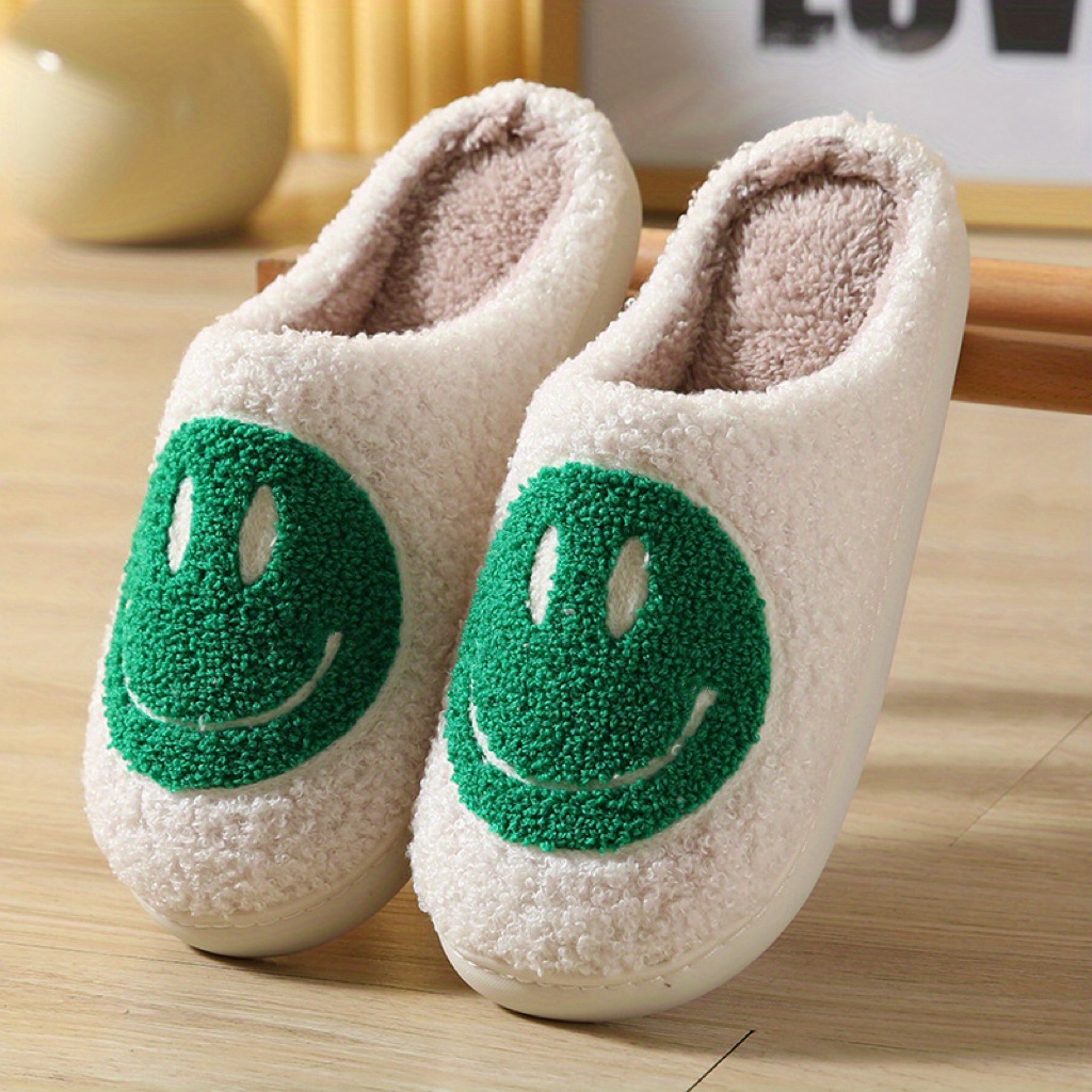 kawaii design slippers warm slip on soft plush cozy shoes womens indoor home slippers details 9