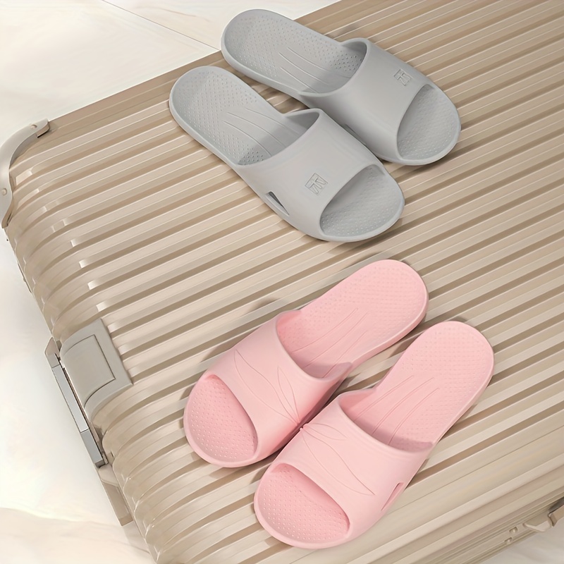 solid color slides casual slip on soft sole pillow slides lightweight bathroom home slides details 4