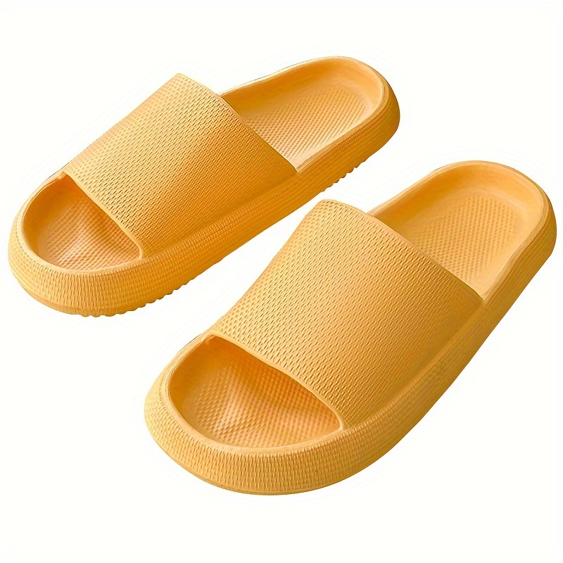 womens indoor pillow slides super soft wear resistant non slip eva shoes home bath cloud slides details 7