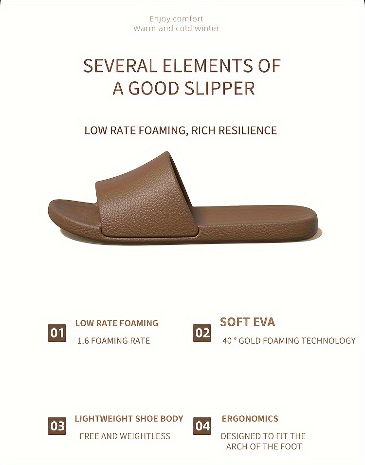 simple solid color slides casual open toe flat slip on shoes comfortable indoor home bathroom slides details 1