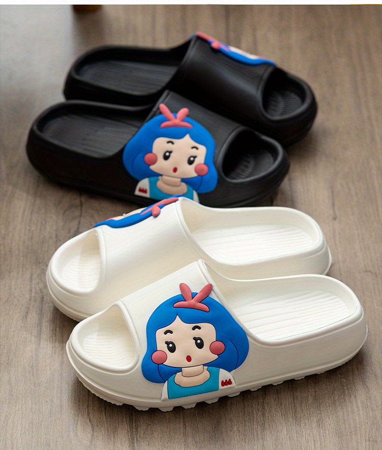 womens cartoon pillow slides kawaii soft sole non slip wear resistant shoes home bathroom eva slides details 0