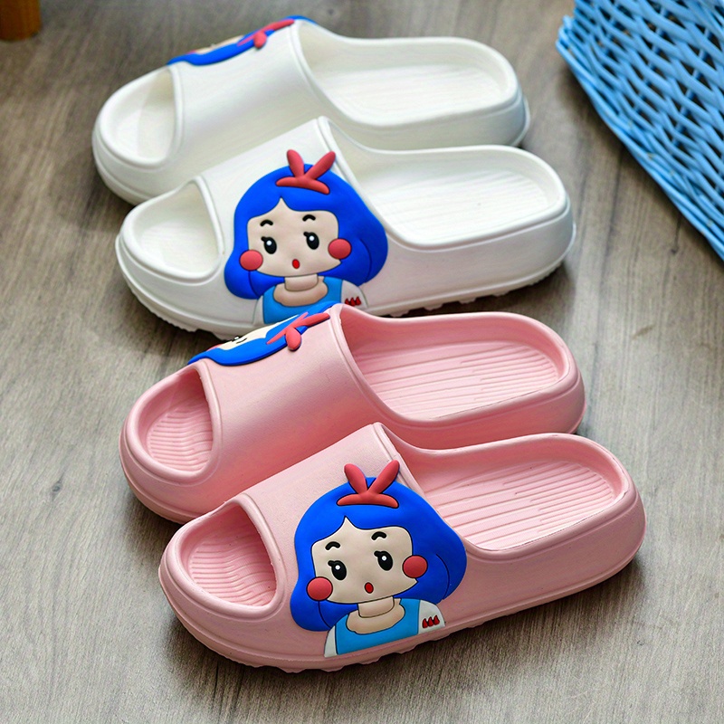 womens cartoon pillow slides kawaii soft sole non slip wear resistant shoes home bathroom eva slides details 2